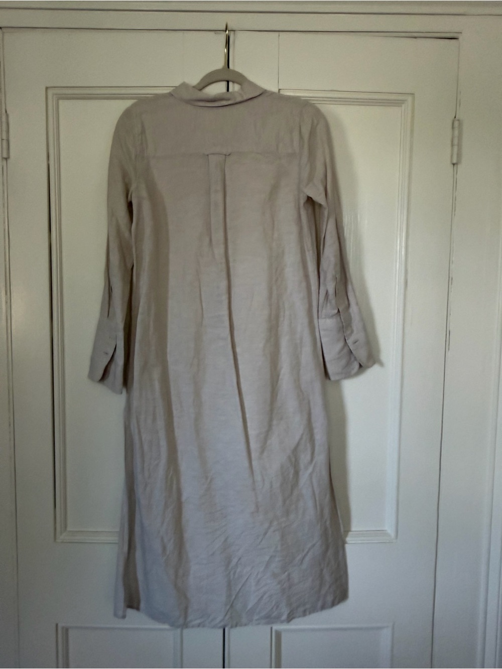 J. Crew Light Beige Button-Front Linen Swim Coverup - Picture 2 of 6
